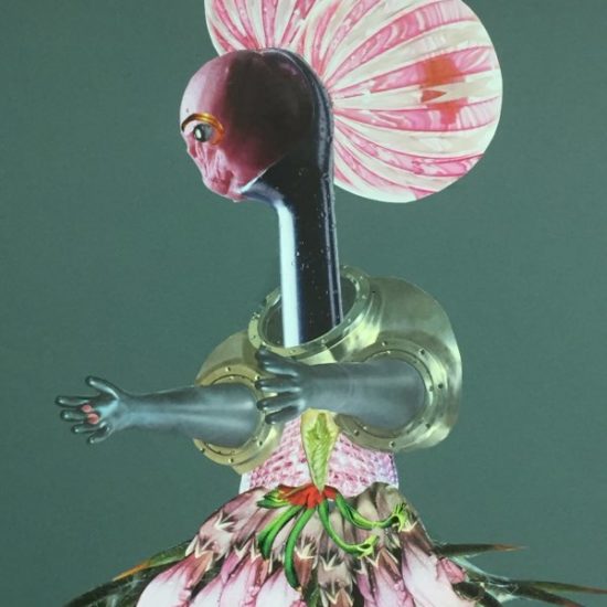 Femme Fleur - Collage - Celine Legault Art Textile