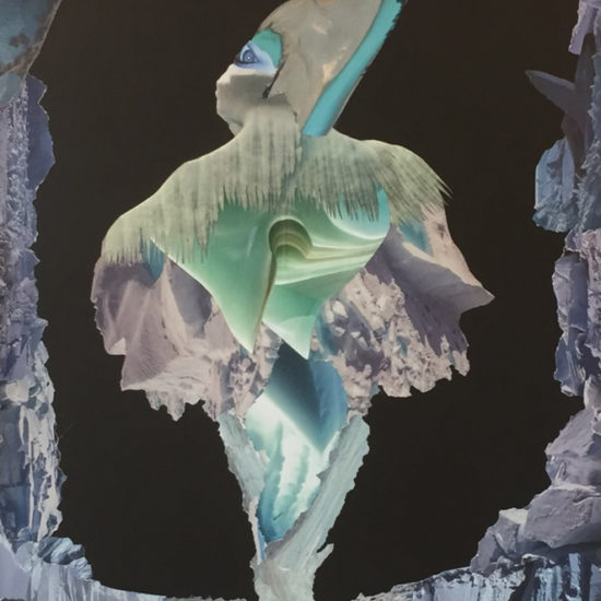 L'homme de Glace - Collage - Celine Legault Art Textile