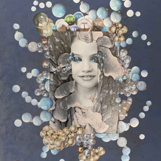 L'Enfance - Collage - Celine Legault Art Textile