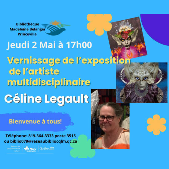 celine legault exposition bibliotheque princeville